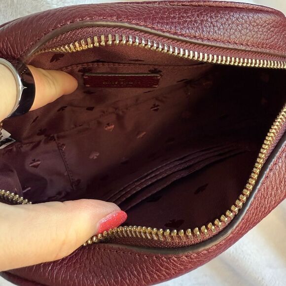 Kate Spade Kourtney Pink & Burgundy Chevron Crossbody Bag - Picture 9 of 10